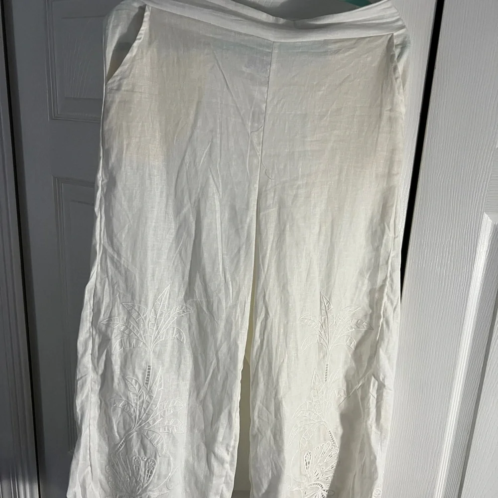 Calypso St. Barth White Cropped Pants - Picture 6 of 12